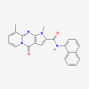 1,9-dimethyl-N-(naphthalen-1-yl)-4-oxo-1,4-dihydropyrido[1,2-a]pyrrolo[2,3-d]pyrimidine-2-carboxamide
