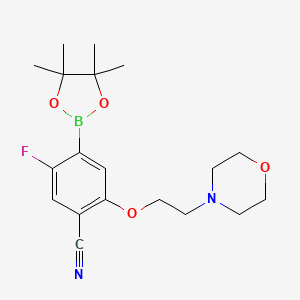 5-Fluoro-2-[2-(morpholin-4-YL)ethoxy]-4-(tetramethyl-1,3,2-dioxaborolan-2-YL)benzonitrile