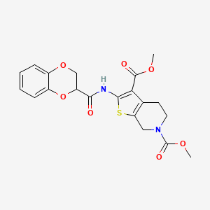 dimethyl 2-(2,3-dihydrobenzo[b][1,4]dioxine-2-carboxamido)-4,5-dihydrothieno[2,3-c]pyridine-3,6(7H)-dicarboxylate