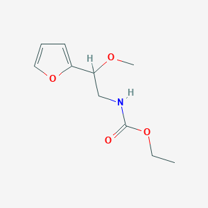 molecular formula C10H15NO4 B2867960 Ethyl (2-(furan-2-yl)-2-methoxyethyl)carbamate CAS No. 1798659-86-5