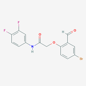 molecular formula C15H10BrF2NO3 B2867967 2-(4-bromo-2-formylphenoxy)-N-(3,4-difluorophenyl)acetamide CAS No. 852544-45-7