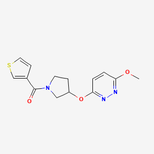(3-((6-Methoxypyridazin-3-yl)oxy)pyrrolidin-1-yl)(thiophen-3-yl)methanone