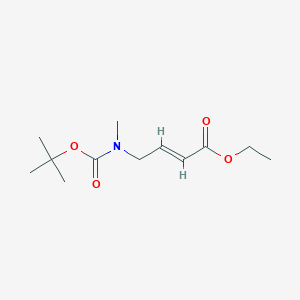 molecular formula C12H21NO4 B2867971 (E)-乙基 4-((叔丁氧羰基)(甲基)氨基)丁-2-烯酸酯 CAS No. 149650-08-8