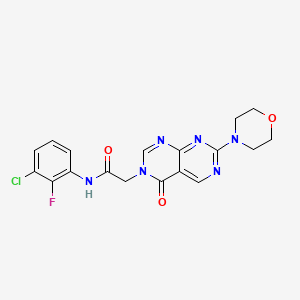 N-(3-chloro-2-fluorophenyl)-2-(7-morpholino-4-oxopyrimido[4,5-d]pyrimidin-3(4H)-yl)acetamide
