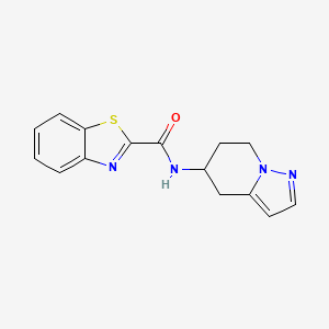 molecular formula C15H14N4OS B2867980 N-(4,5,6,7-四氢吡唑并[1,5-a]吡啶-5-基)苯并[d]噻唑-2-甲酰胺 CAS No. 2034587-96-5