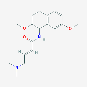 molecular formula C18H26N2O3 B2867981 (E)-N-(2,7-Dimethoxy-1,2,3,4-tetrahydronaphthalen-1-yl)-4-(dimethylamino)but-2-enamide CAS No. 2411335-10-7