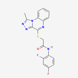 N-(2,4-difluorophenyl)-2-[(1-methyl[1,2,4]triazolo[4,3-a]quinoxalin-4-yl)thio]acetamide