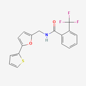 N-((5-(thiophen-2-yl)furan-2-yl)methyl)-2-(trifluoromethyl)benzamide
