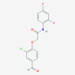 molecular formula C15H10ClF2NO3 B2867987 2-(2-chloro-4-formylphenoxy)-N-(2,4-difluorophenyl)acetamide CAS No. 1808721-64-3