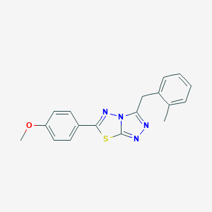 molecular formula C18H16N4OS B286799 Methyl 4-[3-(2-methylbenzyl)[1,2,4]triazolo[3,4-b][1,3,4]thiadiazol-6-yl]phenyl ether 