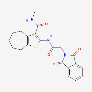 2-(2-(1,3-dioxoisoindolin-2-yl)acetamido)-N-methyl-5,6,7,8-tetrahydro-4H-cyclohepta[b]thiophene-3-carboxamide