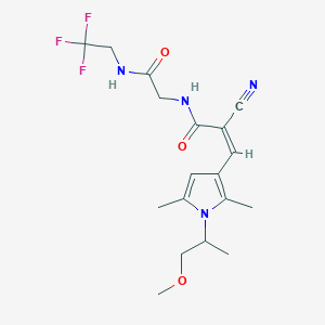 (Z)-2-cyano-3-[1-(1-methoxypropan-2-yl)-2,5-dimethylpyrrol-3-yl]-N-[2-oxo-2-(2,2,2-trifluoroethylamino)ethyl]prop-2-enamide