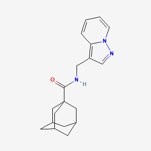 molecular formula C19H23N3O B2867998 (3r,5r,7r)-N-(pyrazolo[1,5-a]pyridin-3-ylmethyl)adamantane-1-carboxamide CAS No. 1396791-09-5
