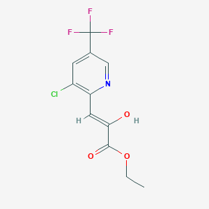 Ethyl 3-[3-chloro-5-(trifluoromethyl)-2-pyridinyl]-2-hydroxyacrylate