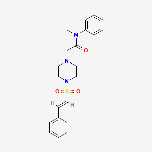 N-methyl-N-phenyl-2-[4-[(E)-2-phenylethenyl]sulfonylpiperazin-1-yl]acetamide
