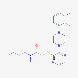 molecular formula C23H33N5OS B2868018 N-丁基-2-({3-[4-(2,3-二甲苯基)哌嗪-1-基]吡嗪-2-基}硫代)-N-甲基乙酰胺 CAS No. 1031975-56-0