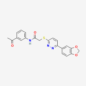 N-(3-acetylphenyl)-2-[6-(1,3-benzodioxol-5-yl)pyridazin-3-yl]sulfanylacetamide