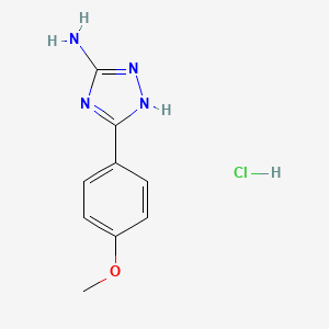 molecular formula C9H11ClN4O B2868027 5-(4-methoxyphenyl)-4H-1,2,4-triazol-3-amine hydrochloride CAS No. 1559062-11-1