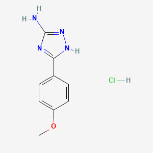 molecular formula C9H11ClN4O B2868027 盐酸5-(4-甲氧基苯基)-4H-1,2,4-三唑-3-胺 CAS No. 1559062-11-1