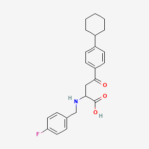 molecular formula C23H26FNO3 B2868028 4-(4-环己基苯基)-2-{[(4-氟苯基)甲基]氨基}-4-氧代丁酸 CAS No. 1024020-30-1