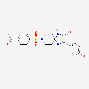 8-((4-Acetylphenyl)sulfonyl)-3-(4-fluorophenyl)-1,4,8-triazaspiro[4.5]dec-3-en-2-one