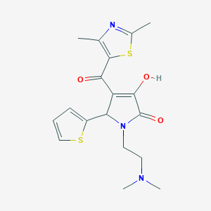 1-(2-(dimethylamino)ethyl)-4-(2,4-dimethylthiazole-5-carbonyl)-3-hydroxy-5-(thiophen-2-yl)-1H-pyrrol-2(5H)-one