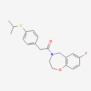 1-(7-fluoro-2,3-dihydrobenzo[f][1,4]oxazepin-4(5H)-yl)-2-(4-(isopropylthio)phenyl)ethanone
