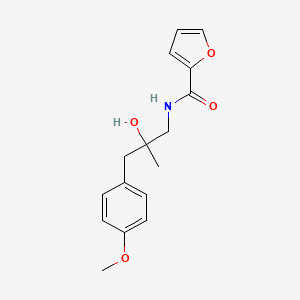 molecular formula C16H19NO4 B2868053 N-(2-羟基-3-(4-甲氧基苯基)-2-甲基丙基)呋喃-2-甲酰胺 CAS No. 1396847-80-5