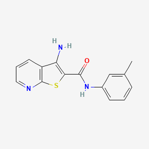 molecular formula C15H13N3OS B2868060 3-amino-N-(3-methylphenyl)thieno[2,3-b]pyridine-2-carboxamide CAS No. 948165-69-3