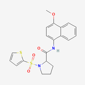 N-(4-methoxynaphthalen-1-yl)-1-(thiophen-2-ylsulfonyl)pyrrolidine-2-carboxamide