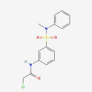 molecular formula C15H15ClN2O3S B2868063 2-chloro-N-{3-[methyl(phenyl)sulfamoyl]phenyl}acetamide CAS No. 380349-14-4
