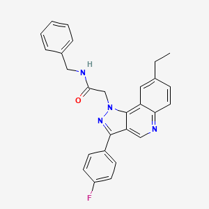 molecular formula C27H23FN4O B2868092 N-benzyl-2-[8-ethyl-3-(4-fluorophenyl)-1H-pyrazolo[4,3-c]quinolin-1-yl]acetamide CAS No. 932344-31-5