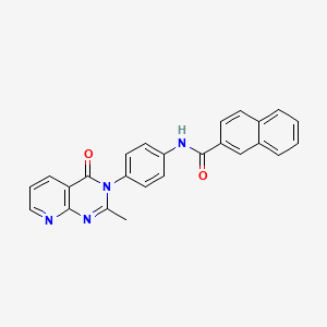 N-[4-(2-methyl-4-oxopyrido[2,3-d]pyrimidin-3-yl)phenyl]naphthalene-2-carboxamide