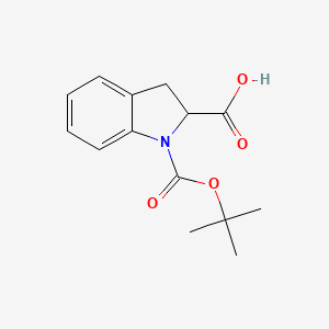 B2868098 1-(tert-Butoxycarbonyl)-2-indolinecarboxylic acid CAS No. 133851-52-2; 137088-51-8; 28697-09-8