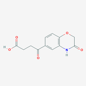 molecular formula C12H11NO5 B2868100 4-氧代-4-(3-氧代-3,4-二氢-2H-1,4-苯并恶嗪-6-基)丁酸 CAS No. 26518-86-5