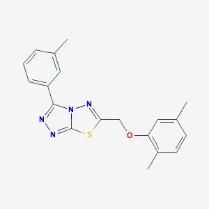 molecular formula C19H18N4OS B286811 2,5-Dimethylphenyl [3-(3-methylphenyl)[1,2,4]triazolo[3,4-b][1,3,4]thiadiazol-6-yl]methyl ether 
