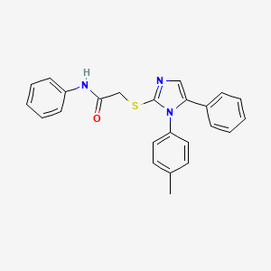N-phenyl-2-((5-phenyl-1-(p-tolyl)-1H-imidazol-2-yl)thio)acetamide