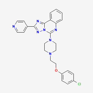 molecular formula C26H24ClN7O B2868120 5-{4-[2-(4-Chlorophenoxy)ethyl]piperazin-1-yl}-2-pyridin-4-yl[1,2,4]triazolo[1,5-c]quinazoline CAS No. 902946-07-0