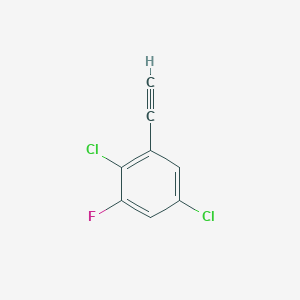 molecular formula C8H3Cl2F B2868124 2,5-Dichloro-1-ethynyl-3-fluorobenzene CAS No. 2490375-66-9