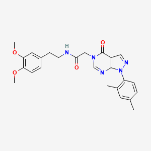 molecular formula C25H27N5O4 B2868133 N-(3,4-dimethoxyphenethyl)-2-(1-(2,4-dimethylphenyl)-4-oxo-1H-pyrazolo[3,4-d]pyrimidin-5(4H)-yl)acetamide CAS No. 895001-79-3
