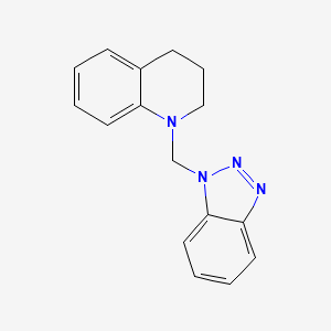 molecular formula C16H16N4 B2868136 1-(1H-1,2,3-Benzotriazol-1-ylmethyl)-1,2,3,4-tetrahydroquinoline CAS No. 176103-90-5