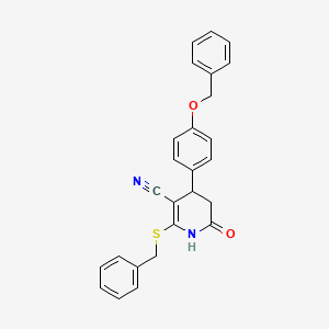 4-[4-(Benzyloxy)phenyl]-2-(benzylsulfanyl)-6-oxo-1,4,5,6-tetrahydropyridine-3-carbonitrile