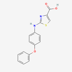 molecular formula C16H12N2O3S B2868145 2-[(4-Phenoxyphenyl)amino]-1,3-thiazole-4-carboxylic acid CAS No. 1176721-85-9