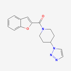 (4-(1H-1,2,3-triazol-1-yl)piperidin-1-yl)(benzofuran-2-yl)methanone