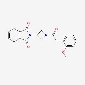 molecular formula C20H22N2O4 B2868148 2-(1-(2-(2-methoxyphenyl)acetyl)azetidin-3-yl)-3a,4,7,7a-tetrahydro-1H-isoindole-1,3(2H)-dione CAS No. 1903219-36-2