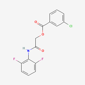 molecular formula C15H10ClF2NO3 B2868149 [2-(2,6-Difluoroanilino)-2-oxoethyl] 3-chlorobenzoate CAS No. 387864-71-3