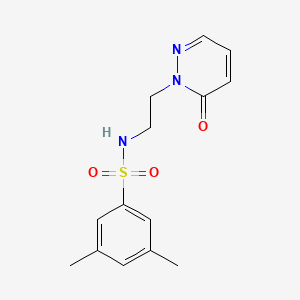 3,5-dimethyl-N-(2-(6-oxopyridazin-1(6H)-yl)ethyl)benzenesulfonamide