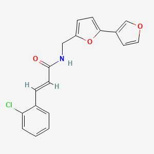 molecular formula C18H14ClNO3 B2868157 (E)-N-([2,3'-bifuran]-5-ylmethyl)-3-(2-chlorophenyl)acrylamide CAS No. 2035001-05-7