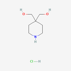 molecular formula C7H16ClNO2 B2868164 [4-(Hydroxymethyl)piperidin-4-yl]methanol hydrochloride CAS No. 884535-05-1