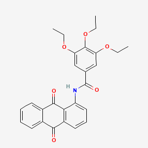 molecular formula C27H25NO6 B2868174 N-(9,10-dioxo-9,10-dihydroanthracen-1-yl)-3,4,5-triethoxybenzamide CAS No. 329042-91-3